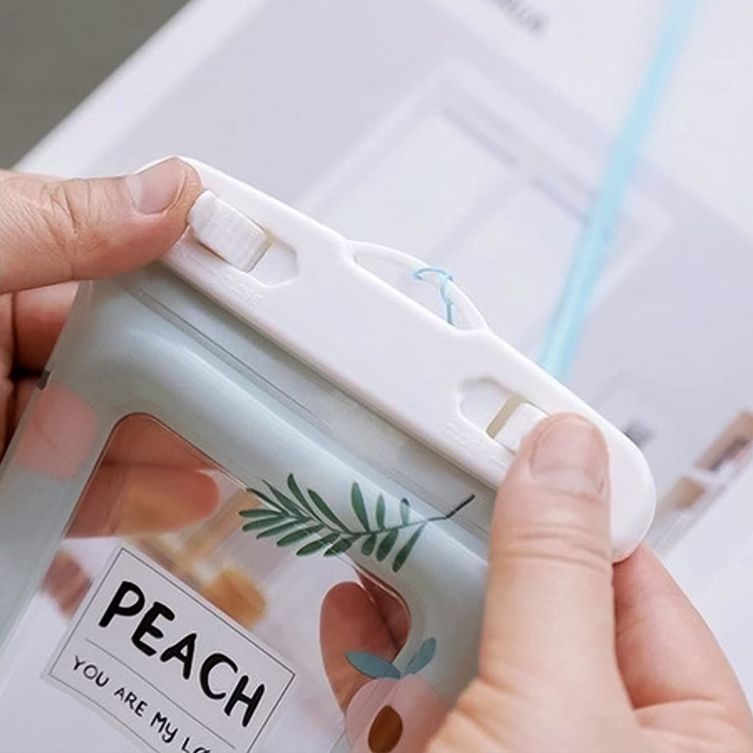 Waterproof Peach Transparent Mobile Pouch with Neck Strap (1 Pc) Waterproof Peach Transparent Mobile Pouch with Neck Strap (1 Pc)